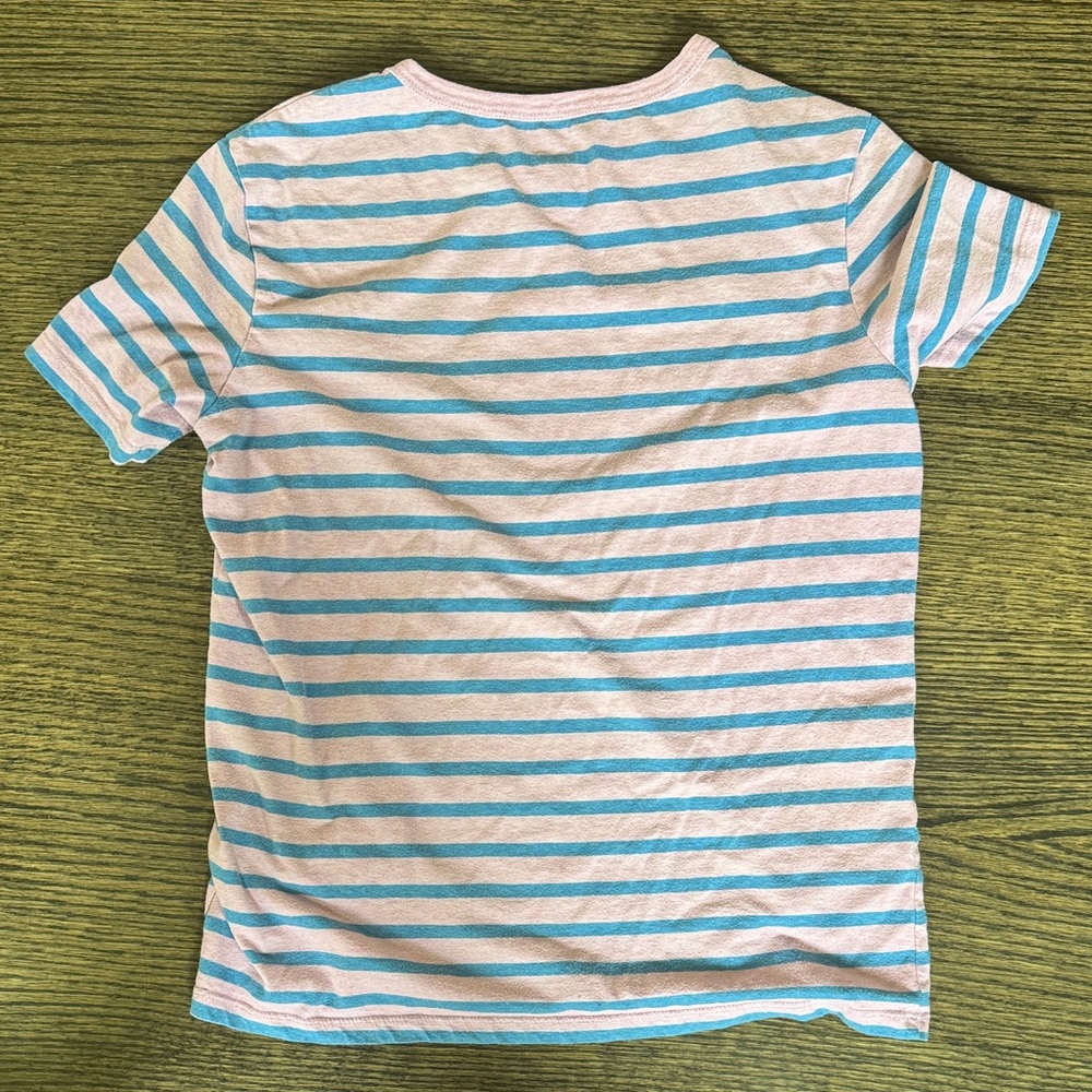 Cat & Jack Pink and Blue Striped Tee - Picture 3 of 3